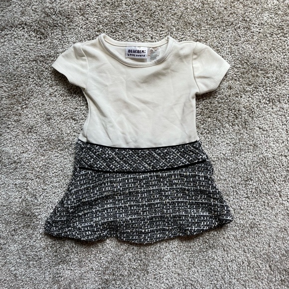 Blueberi Boulevard baby Girl Holiday Christmas Dress & Tweed coat set 12 months - Picture 3 of 10